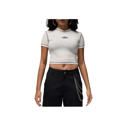 Jordan Air SS25 Стандартная T-рубашка Женская Белая