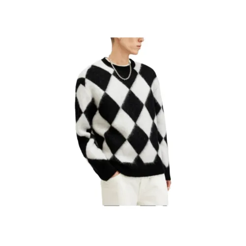 ALLSAINTS Черный Белый Мужские Свитера