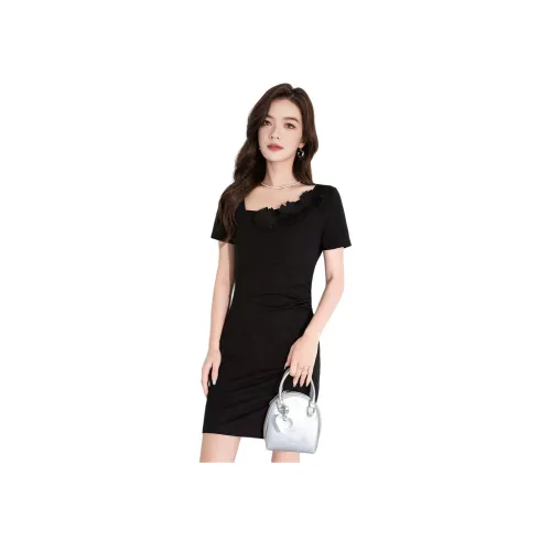 Xianyi Film Короткий рукав Платье Женское
