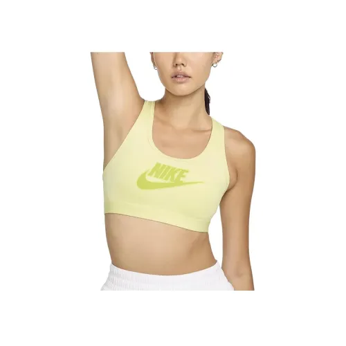 nike Swoosh Утеплённый Логотип Спортивный Бюстгальтер Спортивное Бельё Женское Неоново-Розовый