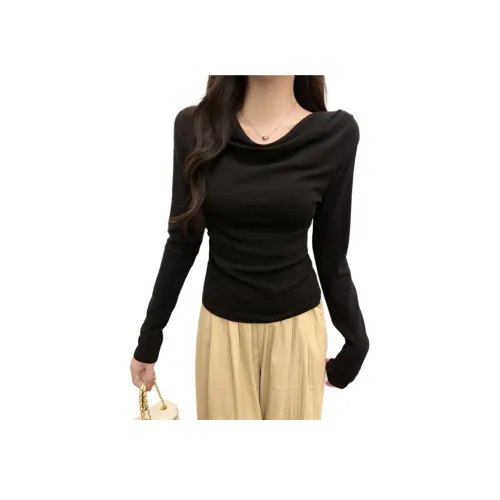 YINLEI Длинный рукав Т-рубашка Женская