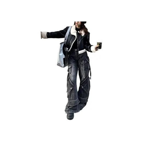 TAOKK Черные Унисекс Джинсы