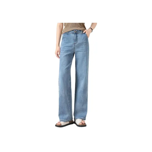 SEVEN FOR ALL MANKIND Женские джинсы синего цвета