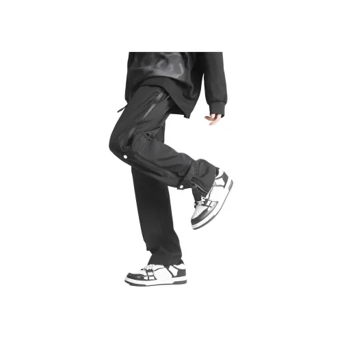 KONZEN· Black Unisex Cargo Pants KONZEN· Черные унисекс карго брюки