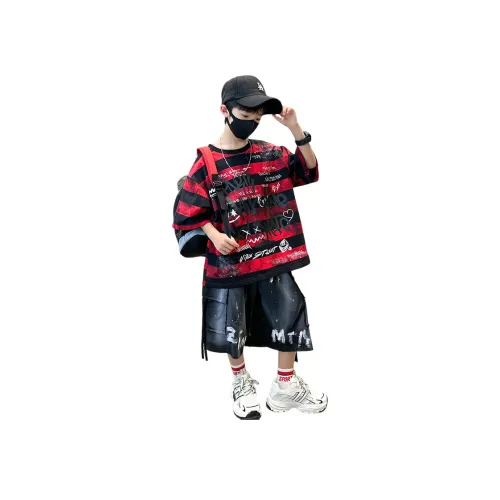 Lanza Повседневный Спортивный Комплект из 2 предметов Черный Красный Подростки