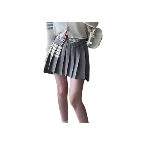 YEARNED Серый Женские Повседневные Короткие Юбки