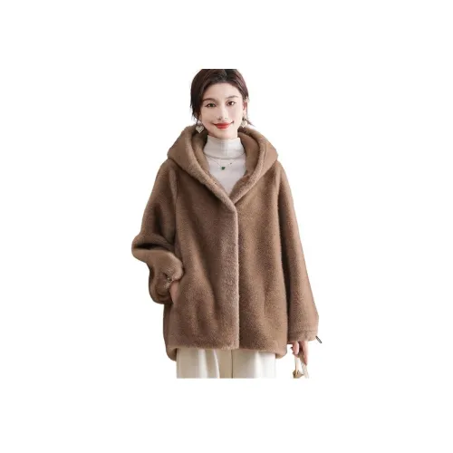 H YXIANG Бархат Feel Пальто Женское