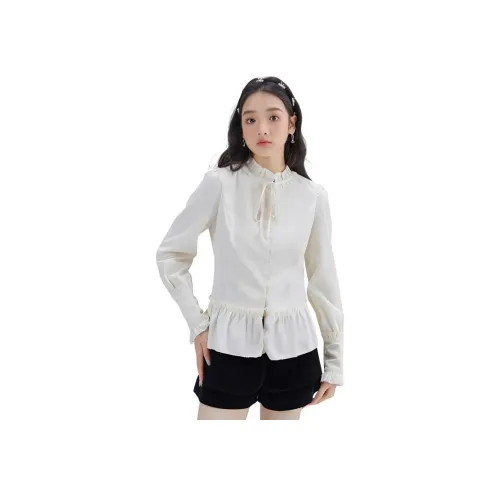 DEAR DEER PUFF Рубашка Женская Белая