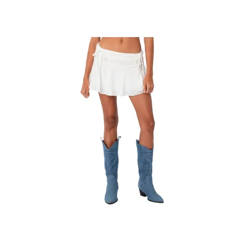 Edikted Keoni Сложенная Рюш Низкий Шов Мини Юбка Повседневная Короткая Юбка Женская