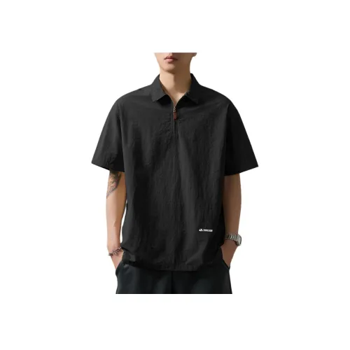 WOOD SOON Модный бренд Повседневный На открытом воздухе Рубашка Короткий рукав Куртка Унисекс