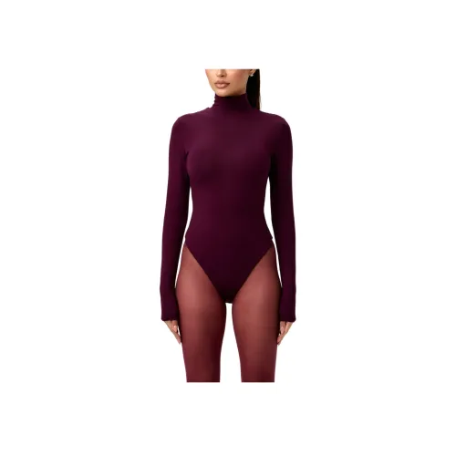 NAKED WARDROBE Темно-сливовый Фиолетовый Женское боди