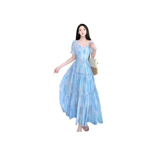 LAKESI Короткое платье с короткими рукавами женское