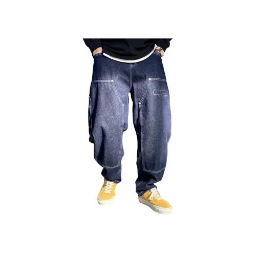 ZHANDASHUAI Синие Унисекс Джинсы