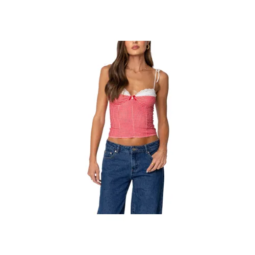 Edikted Peekaboo Lacey GINGHAM CORSET Топ на бретелях Женские