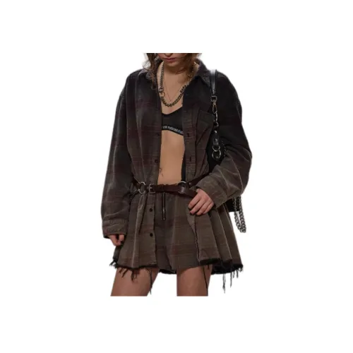 R13 Черные Женские Платья с длинным рукавом