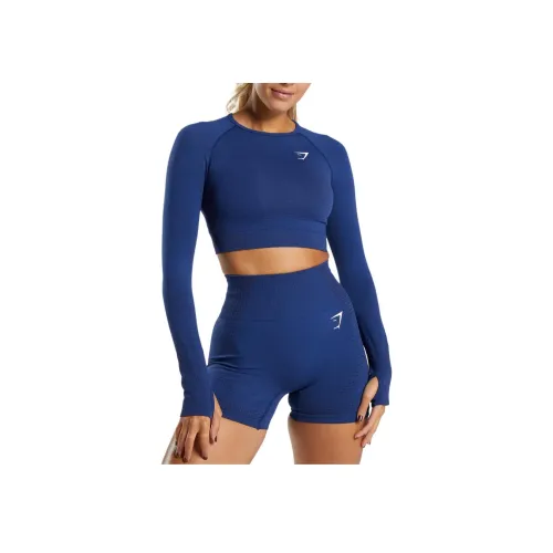 GYMSHARK T-рубашка Женская Звезда Синий Marlstone