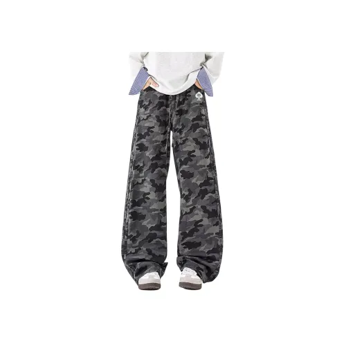 WOBR Серый камуфляж [HEW+XKXH] Унисекс Джинсы