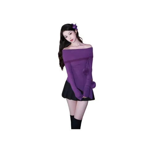 MTHE Фиолетовый Женский Трикотаж