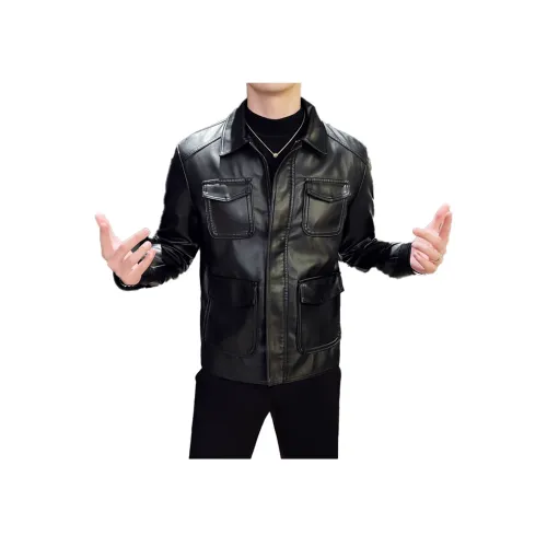 CHUAN QI BAO LUO Кожаная куртка мужская