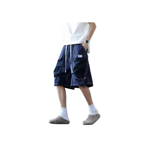 GEOGRE ALEX Blue Men's Denim Shorts GEOGRE ALEX Синий Мужские Джинсовые Шорты