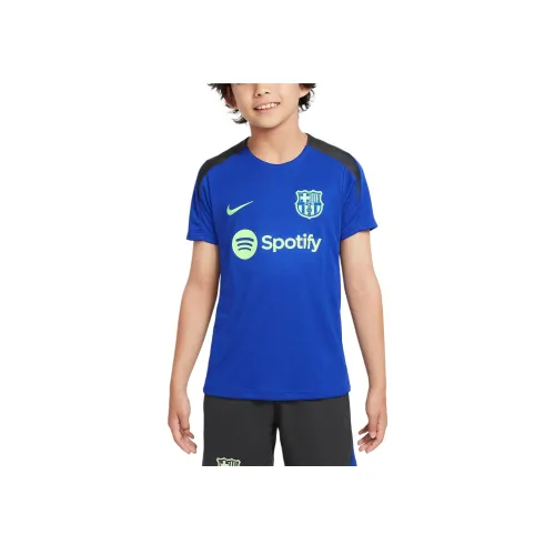 nike FCDri Форма T Рубашка Barcelona Strike Third Синий Черный Подростки