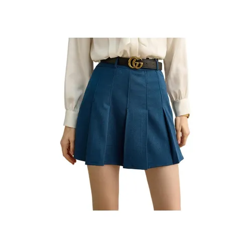 Famanxuan Повседневные короткие юбки женские темно-синие