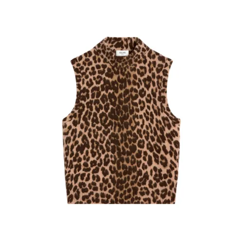 CELINE SS25 Кашемир Свитер Женский Леопардовый Прит