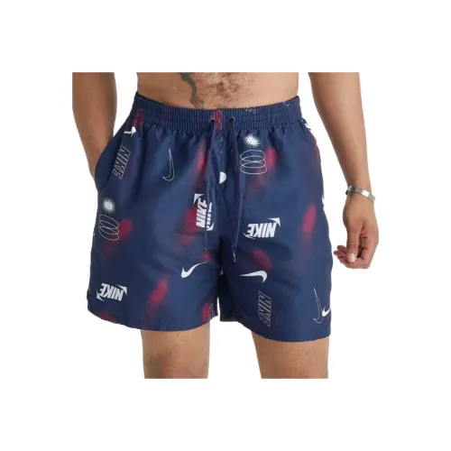 Nike Blue Red White Men's Swimwear Nike Синий Красный Белый Мужские Плавательные Шорты