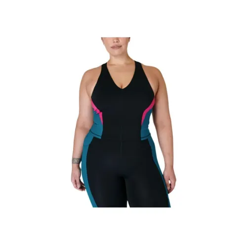 Sweaty Betty Черная подошва Beetroot Розовый Rock Чайный коричневый Пэчворк Женские Спортивные майки без рукавов