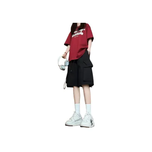 MUCCHIC Премиум Черный Женские Карго Шорты