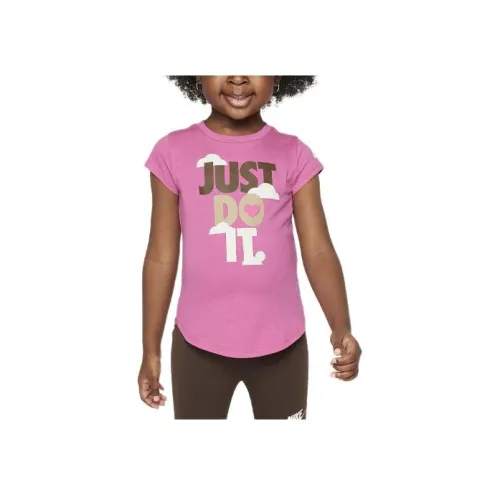 nike T-рубашка Сладкий Swoosh 'Just DO IT' Atomic Розовый для малышей и детей дошкольного возраста