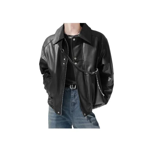 MORii Черный Унисекс Кожаные куртки