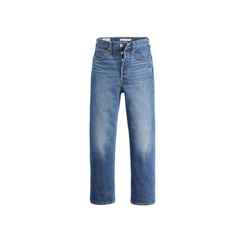 Levis Женские джинсы темно-синего цвета