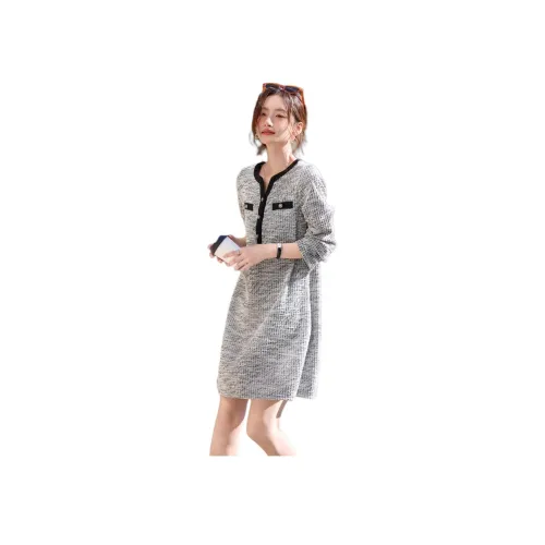 Still Quiet Длинное платье с длинными рукавами женское