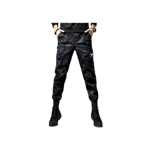 VUAS Мужские карго-брюки черного цвета