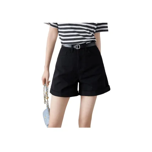 Mo Han Yi Mei Джинсовые шорты Женские Черные