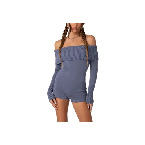 Edikted Pandorah Off Вязаная модель Romper Комбинезон Женские