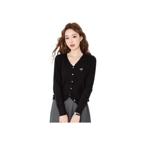 JEANSWEST Свободный крой V-образный вырез Внутренний слой Премиум Топ Кардиган Тонкий Маленький Весенний Осенний Женский