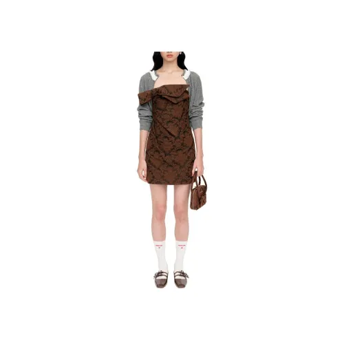 SHUSHUTONG FW24 Sleeveless Dress Women's Brown