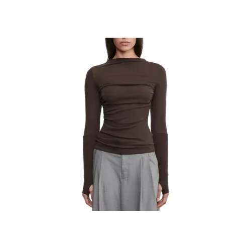 ENZA COSTA Коричневый Женские T-рубашки