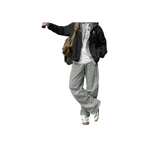 GANGZAI Серые Унисекс Повседневные Брюки