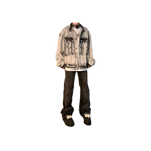 NEVER RULE Серый Унисекс Джинсовые куртки