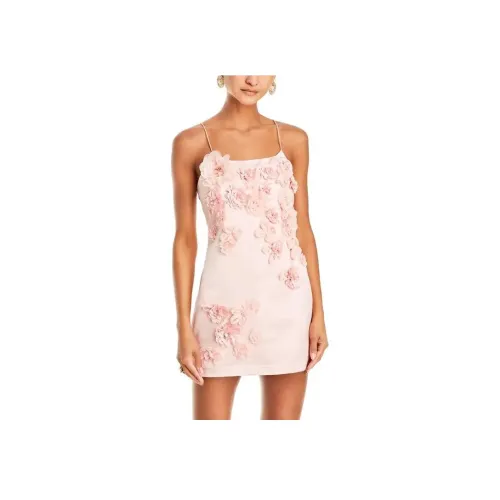 LOVESHACKFANCY Slip Платье Женское Розовое Шампанское