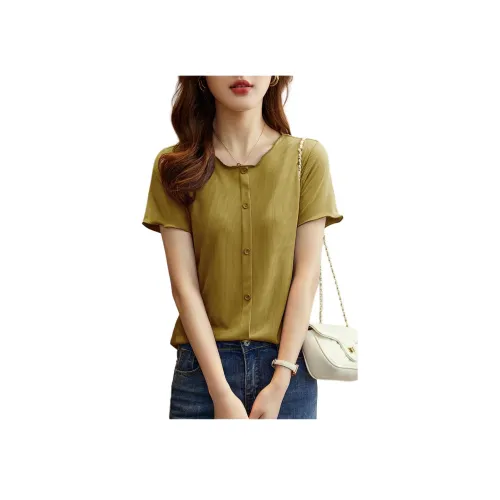 XWI T-Shirt Женская Оливково-зеленая