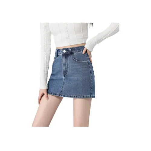 BALENO Модный Винтаж HIGH RISE Юбка Универсальный Похудение A Линия Стираемая Midi Юбка Лето Женские