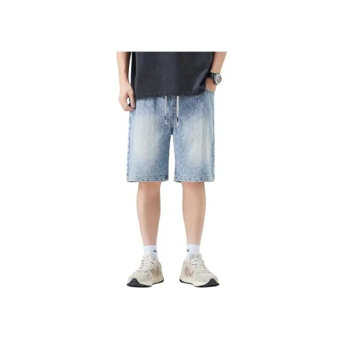 YUQIAN Светло-синие мужские джинсовые шорты