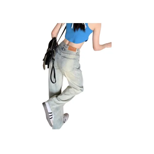 MENING Джинсовый синий Унисекс Джинсы