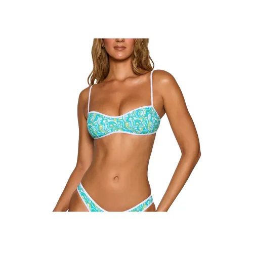 OH POLLY Синий Многоцветный С принтом Женские Бикини