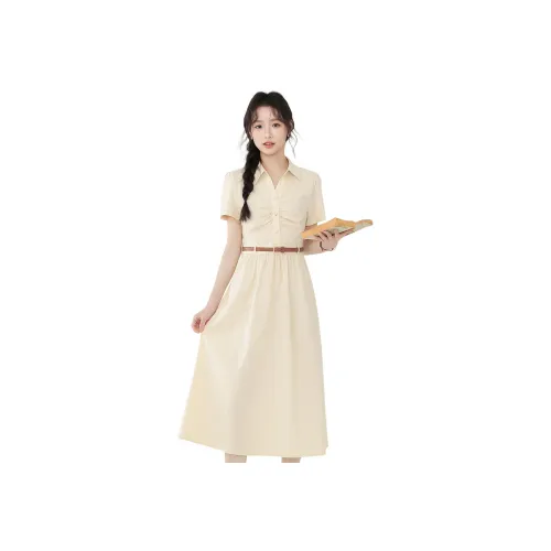 EIDOLON GRAIN Короткий рукав Платье Женское