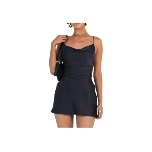 PRINCESS POLLY Celena Мини Платье Черный Slip Платье Женские Черный Черный